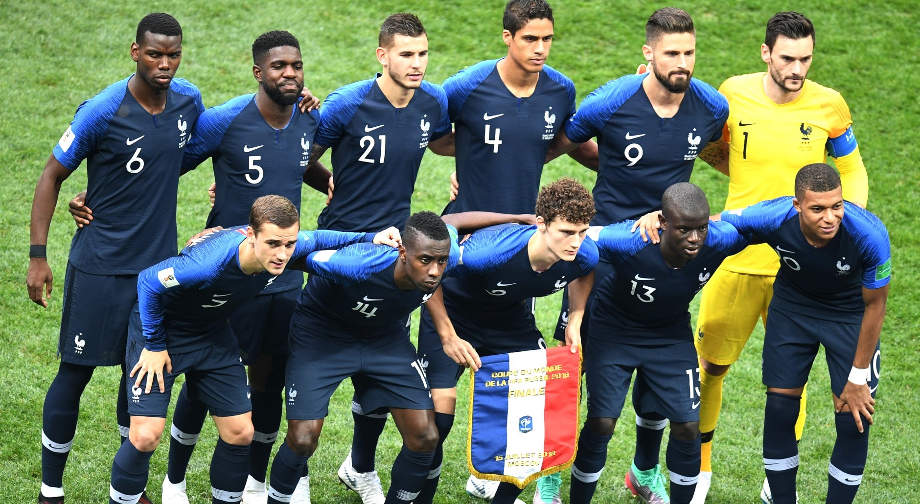 France's team at the 2018 FIFA World Cup Final