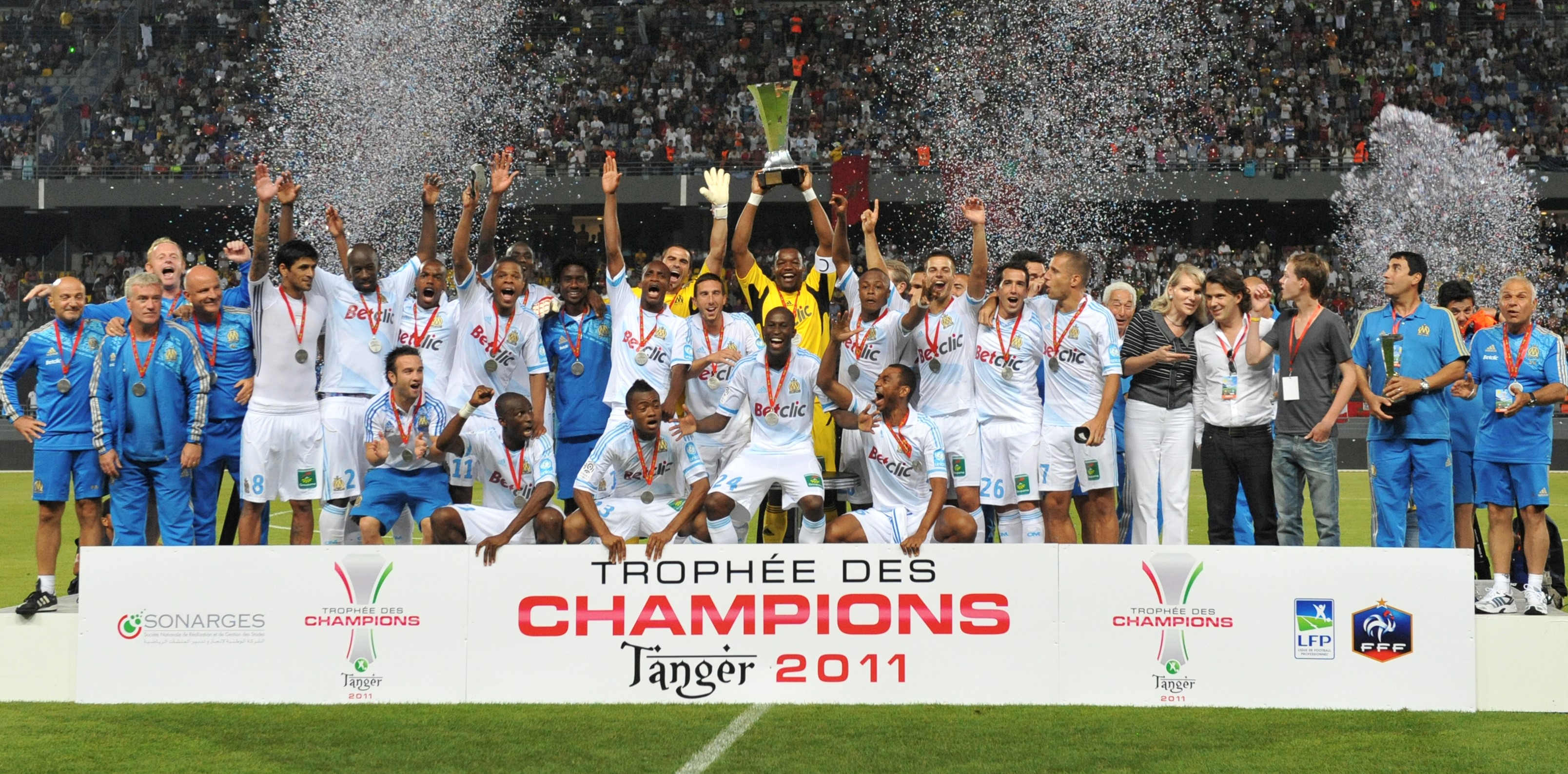 Olympique de Marseille, winner of the 2011 Trophée des Champions