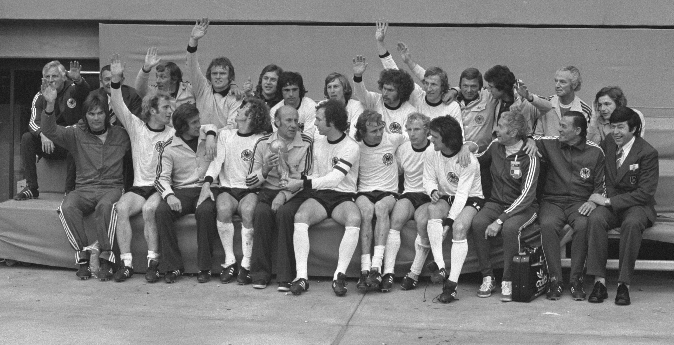 The West Germany team, winner of the 1974 FIFA World Cup