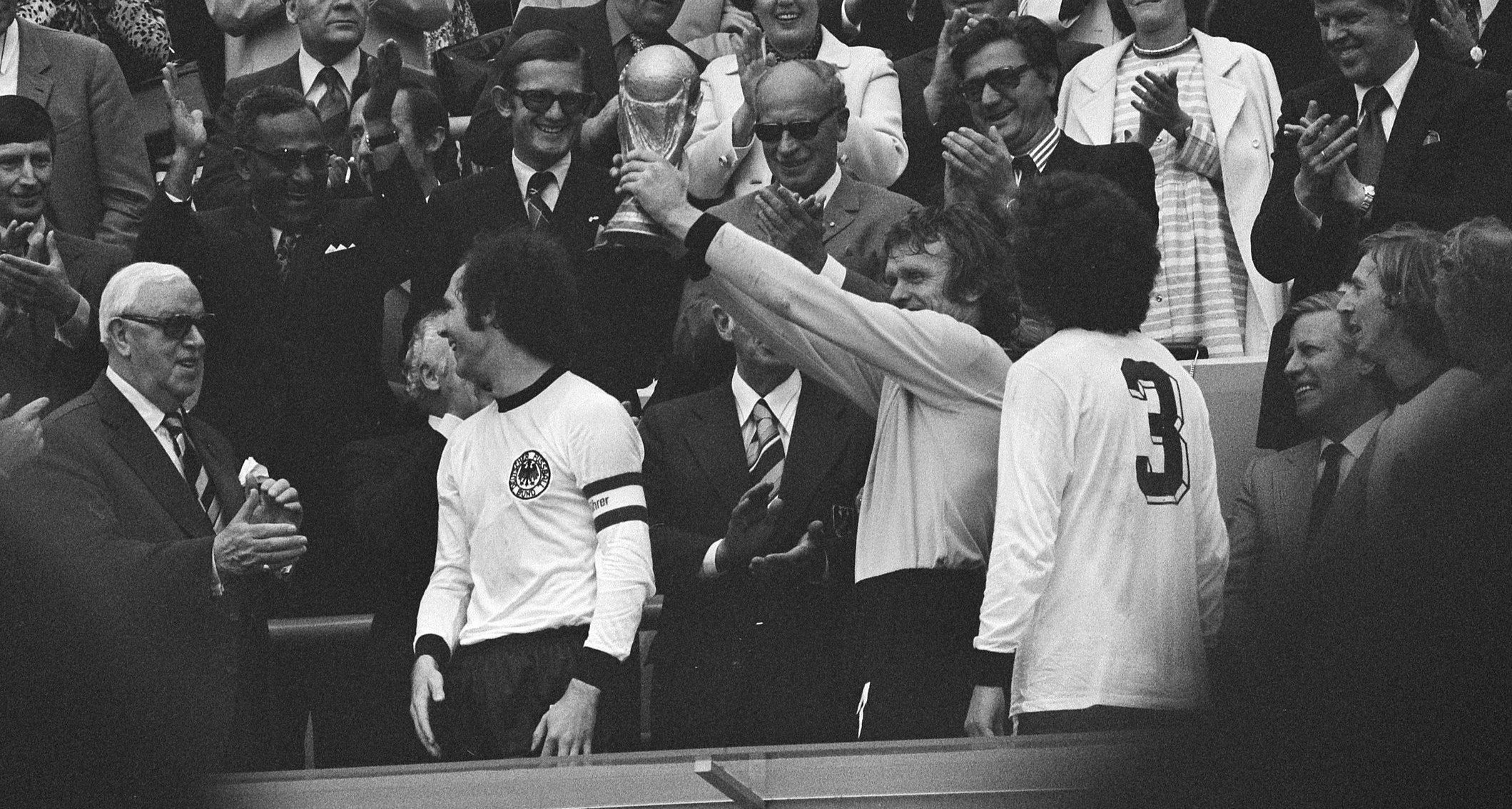 The West Germany team, winner of the 1974 FIFA World Cup