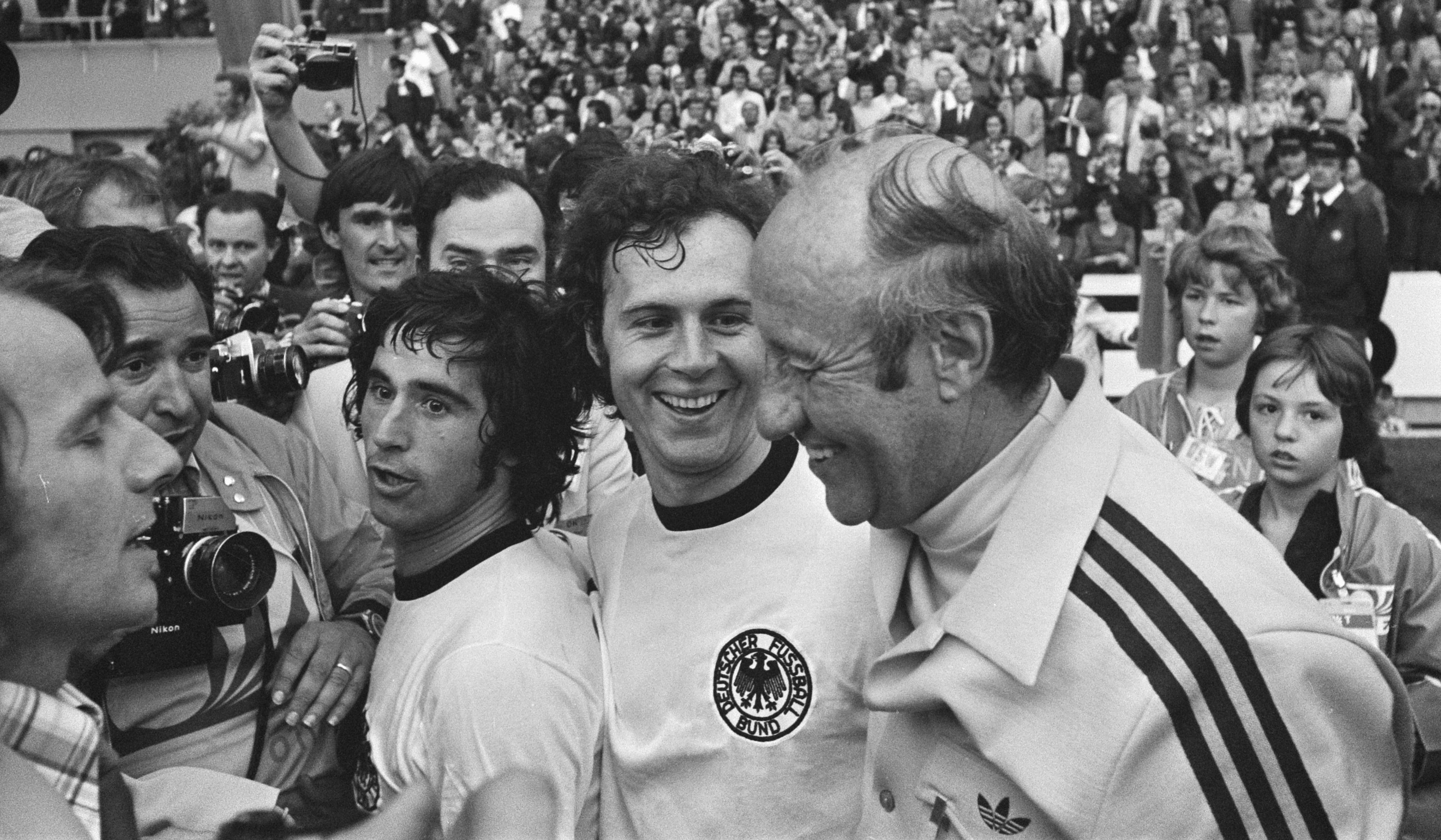 The West Germany team, winner of the 1974 FIFA World Cup